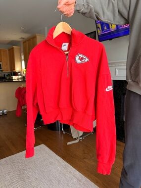 Nike Red Kansas City Chiefs Zip Pullover